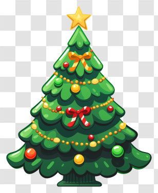 Christmas Tree - Beautiful Decorated Christmas Tree For Holiday Season Transparent PNG
