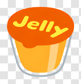Food Elements - Orange Jelly Cup Transparent PNG