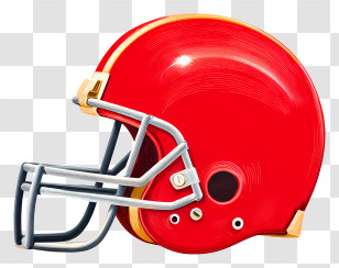 American Football Helmet - Red Football Helmet Illustration Transparent PNG