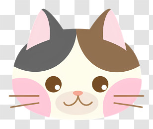 Sad Cat - Cute Cat Face Transparent PNG