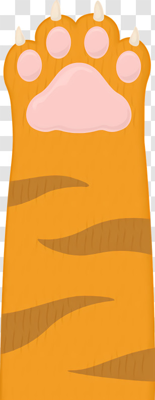 Tiger Paw - Cute Cat Paw With Claws Transparent PNG