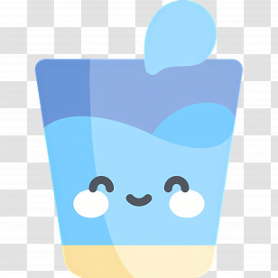 Water Glass - Smiling Water Glass Cartoon Transparent PNG