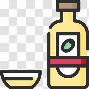 Cooking Oil - Olive Oil Bottle With Bowl Transparent PNG