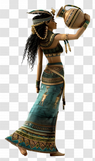 Ancient Egyptian Woman - Ancient Egyptian Woman With Jug Transparent PNG