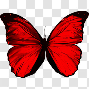 Mariposas - Red Butterfly Illustration Transparent PNG