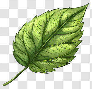 Cartoon Leaf - Natural Green Leaf Illustration Transparent PNG