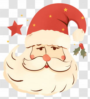 Santa Claus - Santa Claus Face With Christmas Cheer Transparent PNG