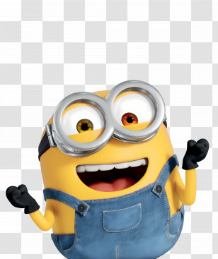 Minions - Yellow Animated Character With Goggles Transparent PNG
