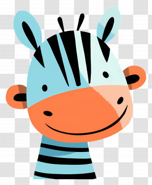 Cute Cartoon Zebra - Adorable Zebra Cartoon Character Transparent PNG
