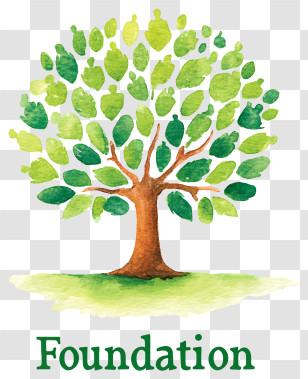 Foundation Logo - Watercolor Foundation Tree Logo Transparent PNG