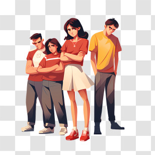 Stop Bullying Day - Group Of Cartoon Characters Transparent PNG