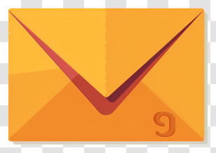 Envelope - Bright Orange Envelope Illustration Transparent PNG