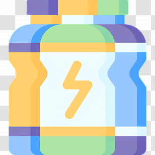 Energy Drink - Colorful Energy Drink Bottles With Power Symbol Transparent PNG