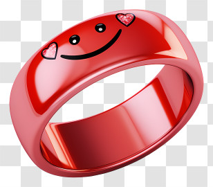 Emoji - Red Ring With Smiley Face Transparent PNG