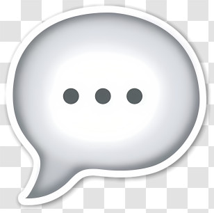 Emoji - Speech Bubble With Three Dots Icon Transparent PNG