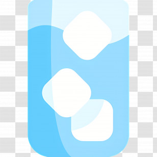 Water Glass - Glass Of Water With Ice Cubes Transparent PNG