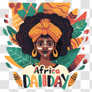 Africa Day - Woman With Headwrap For Africa Day Transparent PNG