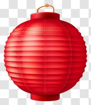Chinese New Year - Traditional Red Paper Lantern Transparent PNG