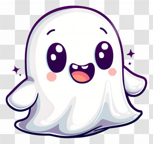 Cute Ghost - Cute Cartoon Ghost For Halloween Transparent PNG