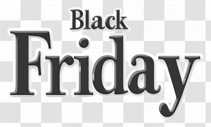 Black Friday - Classic Black Friday Text Design Transparent PNG