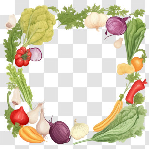 World Food Day - Frame With Colorful Vegetables Transparent PNG