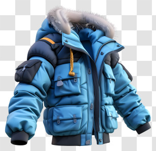 Winter Jacket - Blue Winter Jacket Transparent PNG