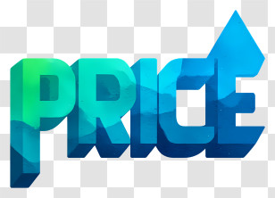 Price Logo - Bold 3D Price Up Logo Transparent PNG