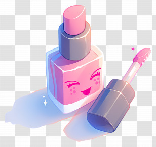 Lipstick - Cute Lip Gloss With Smiling Face Transparent PNG