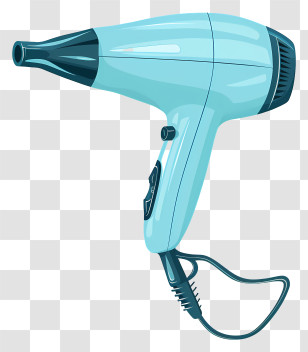 Blue Hair Dryer - Blue Hair Dryer Illustration Transparent PNG