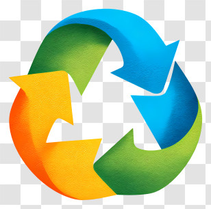 Recycling Symbol - Colorful Recycling Arrows Transparent PNG