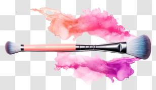 Nature Landscape - Makeup Brush With Colorful Background Transparent PNG
