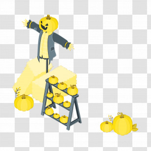 Giraffe Cartoon Yellow Insect Line Transparent PNG