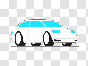 Car - White Car Illustration Transparent PNG