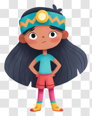 Isabella Alvarado - Confident Headband Hero Girl Transparent PNG