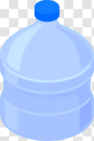 Icon - Large Blue Water Bottle Illustration Transparent PNG