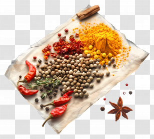 Exotic Spices - Assorted Spices And Herbs Transparent PNG