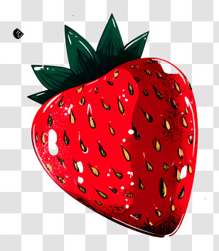 Strawberry Logo - Juicy Red Strawberry Transparent PNG