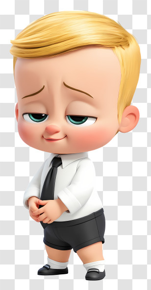 Boss Baby - Smug Baby Boss Character Transparent PNG