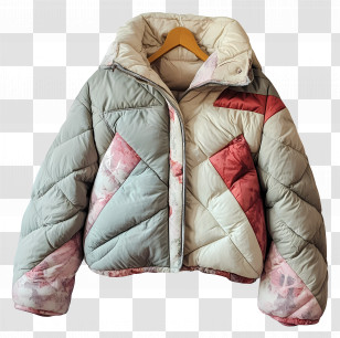 Quilted Jacket - Colorful Quilted Jacket Illustration Transparent PNG