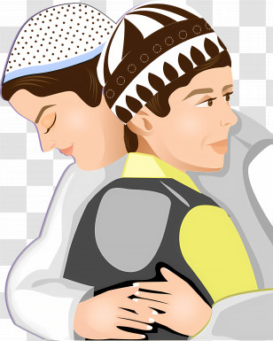 Eid Ul Adha - People Sharing A Warm Hug Transparent PNG