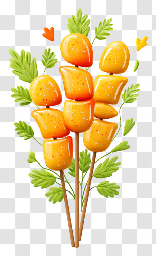 Chicken Satay - Grilled Skewers With Greenery Transparent PNG