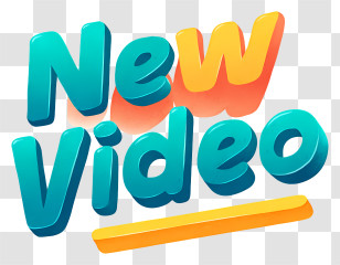 New Video - 3D New Video Badge Transparent PNG