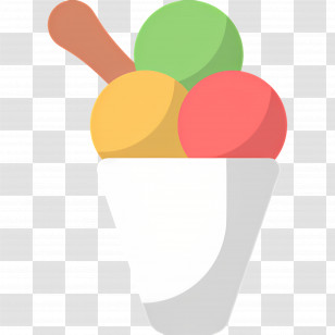 Ice Cream Sundae - Colorful Ice Cream Cone Transparent PNG