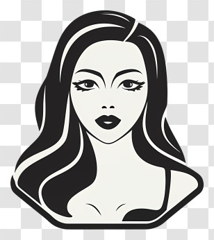 Woman - Black And White Woman Portrait Transparent PNG
