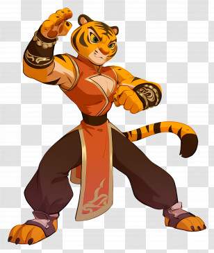 Master Tigress - Martial Arts Tiger In Fighting Pose Transparent PNG