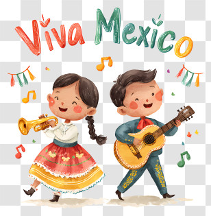Viva Mexico - Viva Mexico Watercolor Kids Transparent PNG