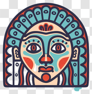 Woman - Tribal Face Pattern Illustration Transparent PNG