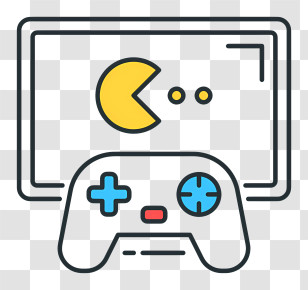 Pacman Logo - Video Game Controller With Screen Icon Transparent PNG