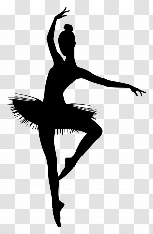 Ballerina - Graceful Ballet Dancer Silhouette Transparent PNG