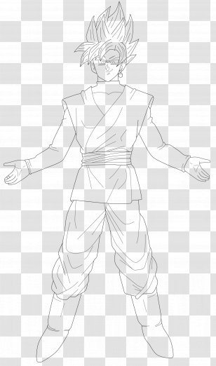 goku black line art super saiyan transparent png art super saiyan transparent png